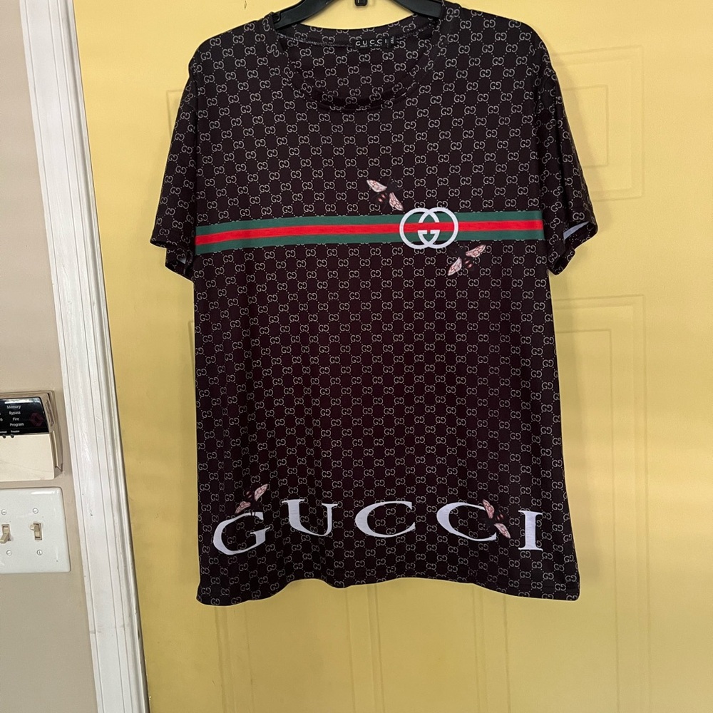 Gucci Black Logo Print Men's Tee